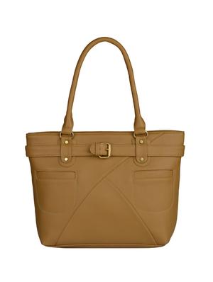 brown leatherette regular handbag - 15021128 - Standard Image - 1