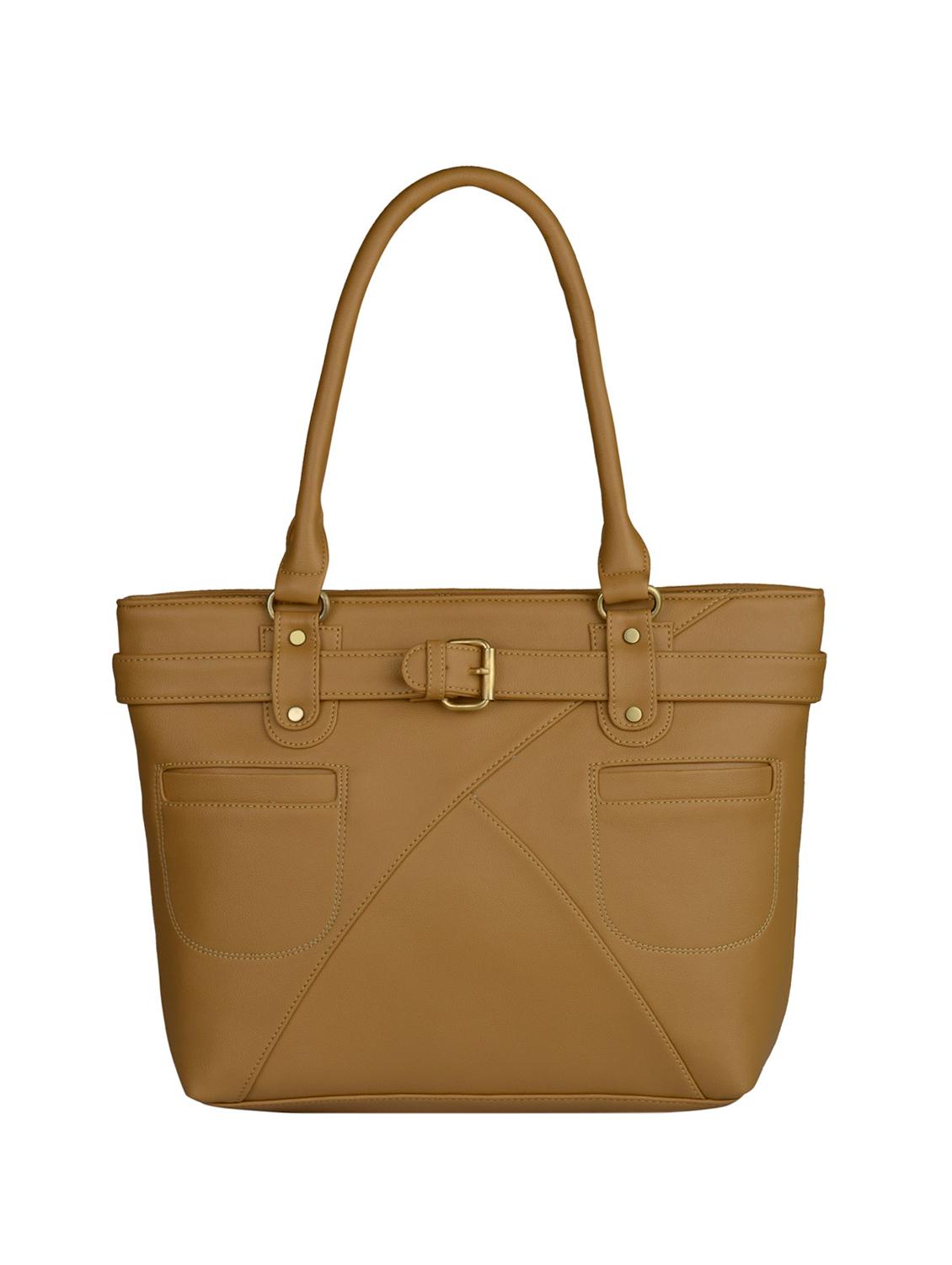 brown leatherette regular handbag - 15021128 - Zoom Image - 1
