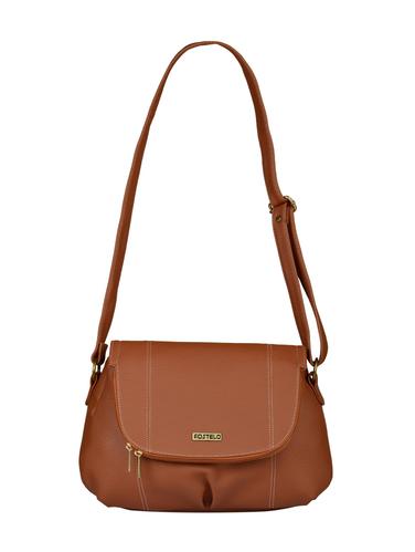 tan leatherette regular sling bag - 15021134 - Very Small Image - 1