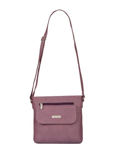purple leatherette regular sling bag - 15021145 - Very Small Image - 1