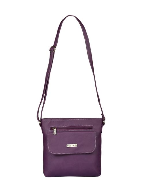 purple leatherette regular sling bag - 15021149 - Standard Image - 1