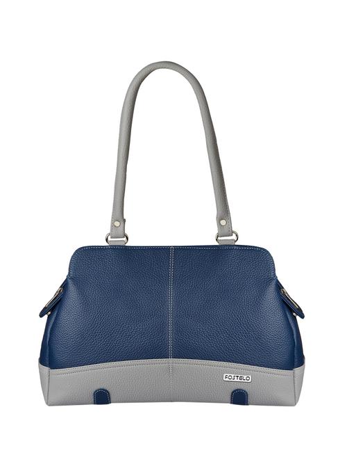 blue leatherette regular handbag - 15021152 - Standard Image - 1