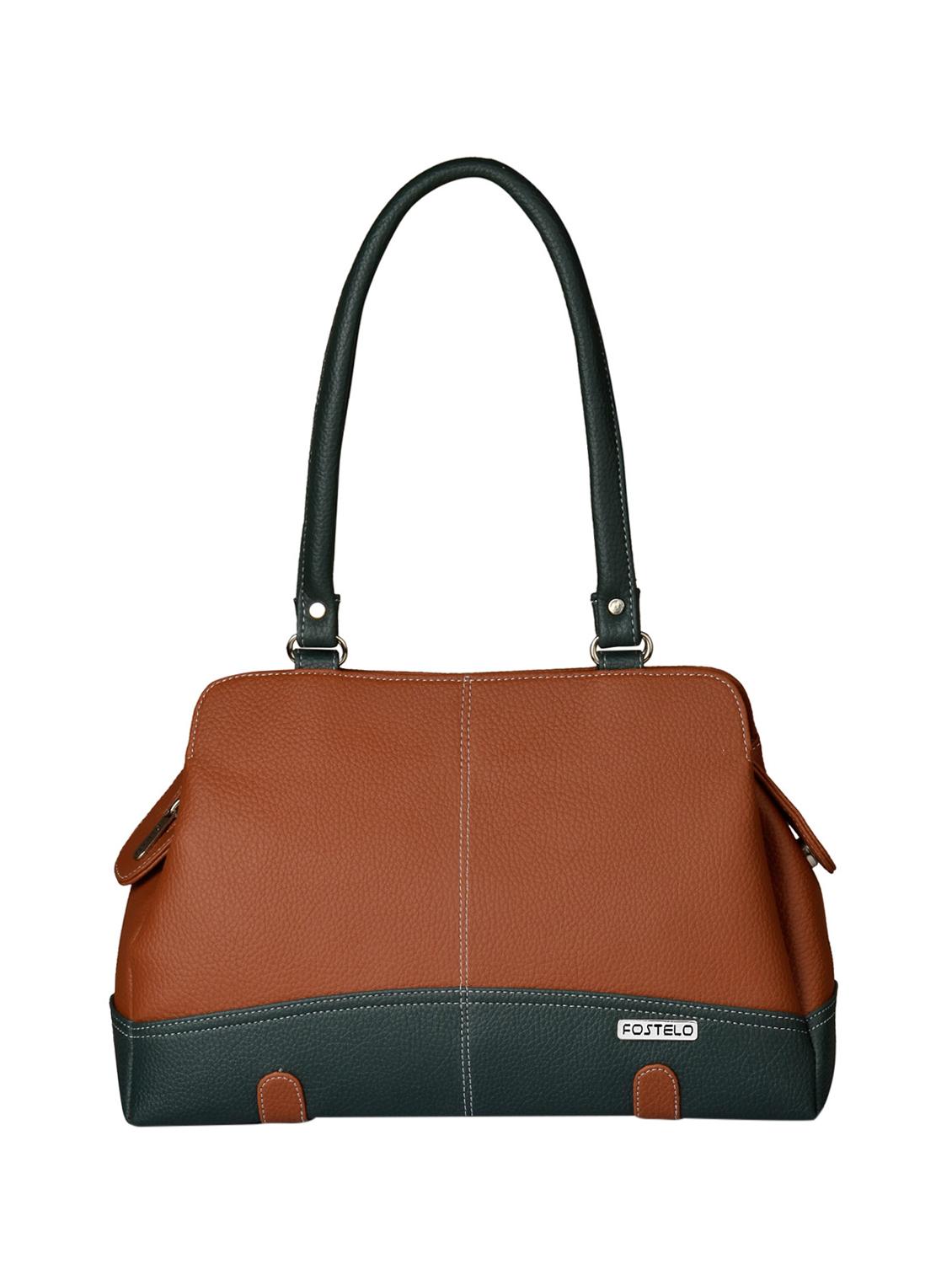 tan leatherette regular handbag - 15021154 - Zoom Image - 1