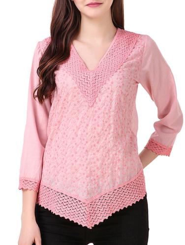 pink embroidered top - 15021220 - Very Small Image - 1