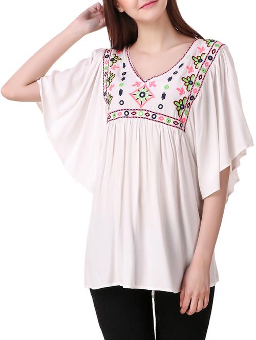 white embroidered tunic - 15021224 - Standard Image - 1