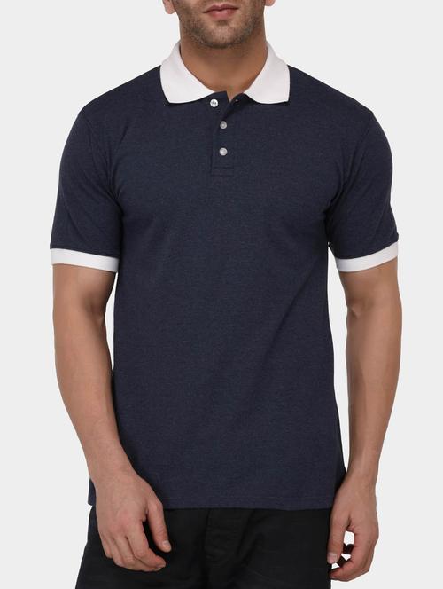 navy blue cotton t-shirt - 15021288 - Standard Image - 1
