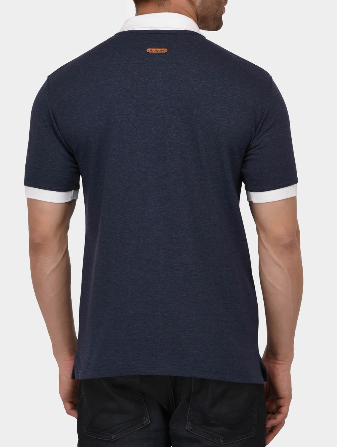 navy blue cotton t-shirt - 15021288 - Zoom Image - 3