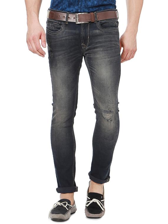 black cotton ripped jeans - 15021318 - Zoom Image - 1