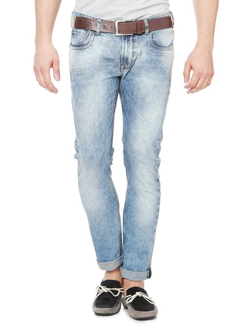 blue cotton washed jeans - 15021320 - Standard Image - 1