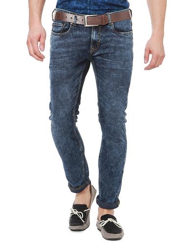 blue cotton washed jeans - 15021346 - Very Small Image - 1