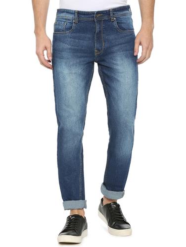 blue cotton washed jeans - 15021354 - Very Small Image - 1