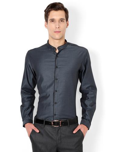 grey cotton blend casual shirt - 15021402 - Very Small Image - 1