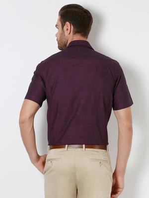 purple cotton formal shirt - 15021531 - Standard Image - 2
