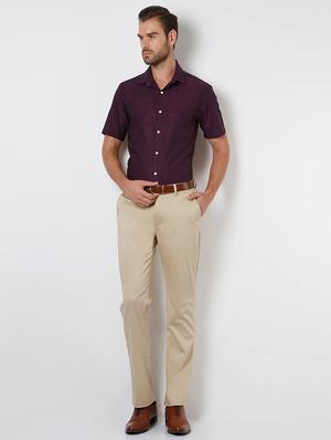 purple cotton formal shirt - 15021531 - Standard Image - 3