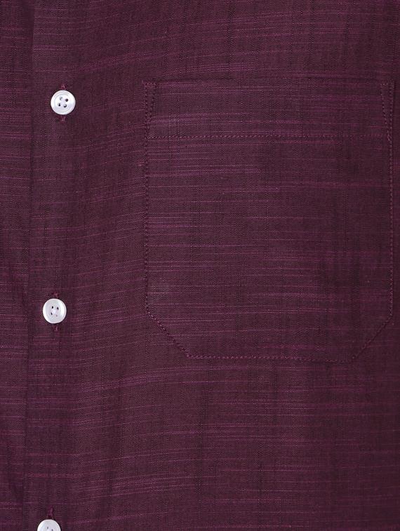 purple cotton formal shirt - 15021531 - Zoom Image - 4