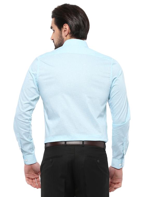 light blue polyester blend formal shirt - 15021538 - Zoom Image - 2