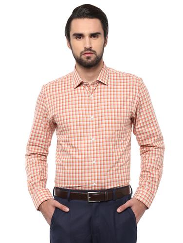 orange cotton casual shirt - 15021543 - Very Small Image - 1