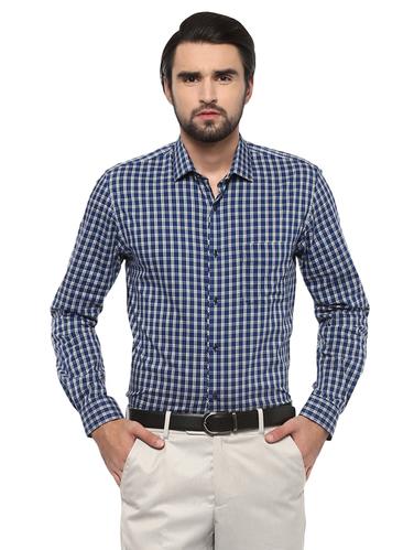 blue polyester blend casual shirt - 15021544 - Very Small Image - 1