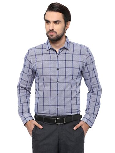 blue polyester blend casual shirt - 15021546 - Very Small Image - 1