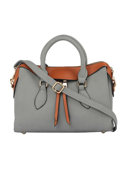 grey leatherette regular handbag - 15021671 - Standard Image - 1