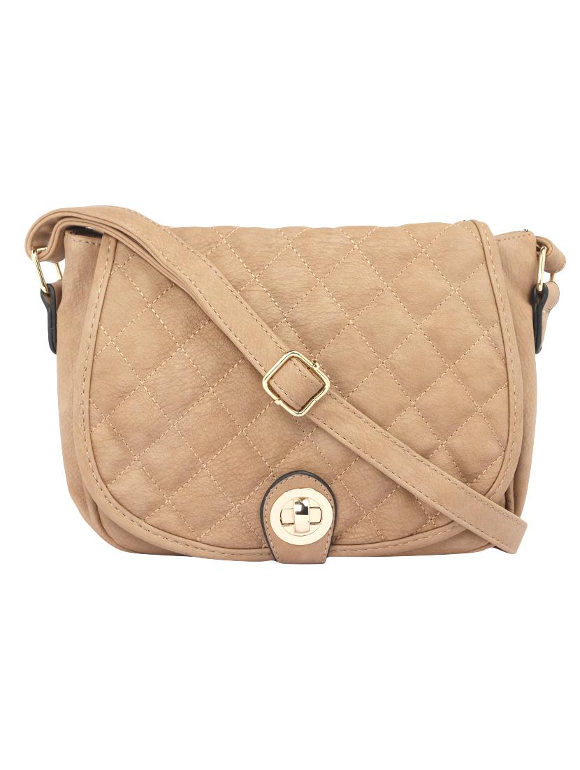 beige leatherette regular sling bag - 15021681 - Zoom Image - 1