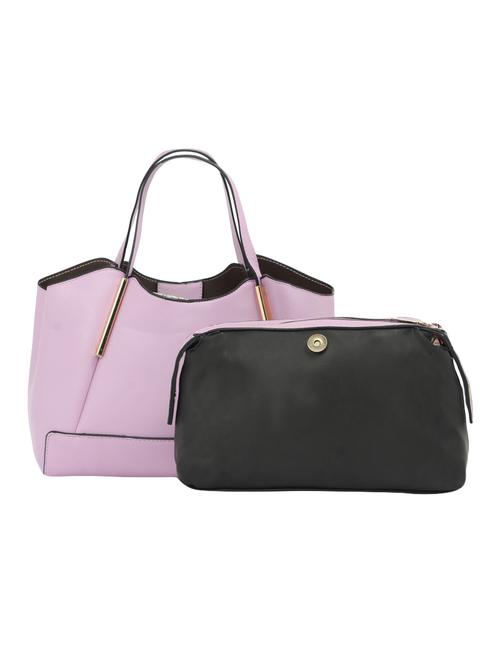 pink leatherette regular handbag - 15021698 - Standard Image - 1