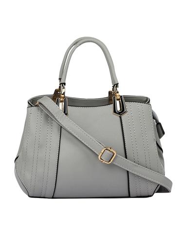 grey leatherette regular handbag - 15021702 - Very Small Image - 1