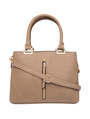 beige leatherette regular handbag - 15021711 - Very Small Image - 1