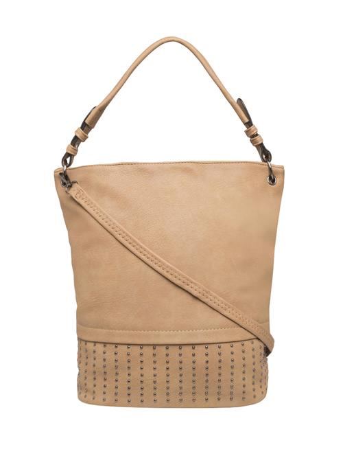 beige leatherette regular handbag - 15021714 - Standard Image - 1