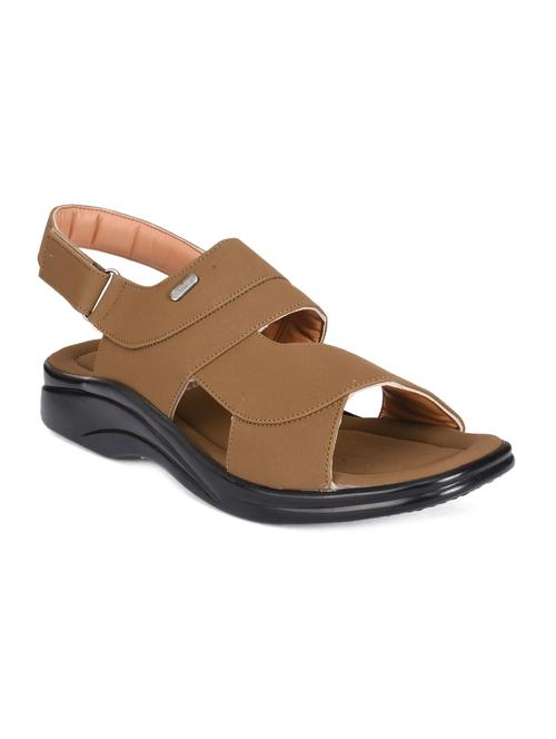 tan leatherette back strap sandal - 15022676 - Very Small Image - 1