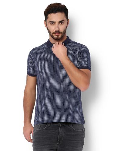 navy blue cotton all over print tshirt - 15022733 - Very Small Image - 1