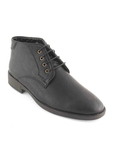black leatherette low ankle boot - 15022863 - Very Small Image - 1