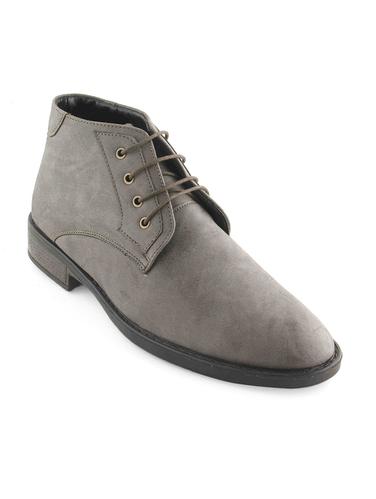 grey leatherette low ankle boot - 15022864 - Very Small Image - 1