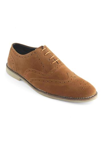 brown Leatherette lace-up brouge - 15022920 - Very Small Image - 1