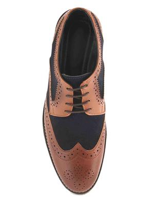 tan leatherette lace-up derby - 15022924 - Standard Image - 4