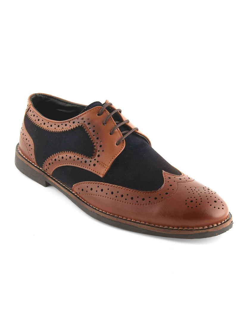 tan leatherette lace-up derby - 15022924 - Zoom Image - 1
