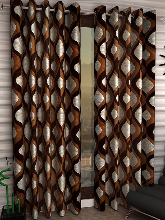 Set of 2 Polyester Long Door Curtains - 15023036 - Zoom Image - 1