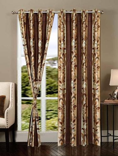 Set of 2 Polyester Long Door Curtains - 15023050 - Very Small Image - 1