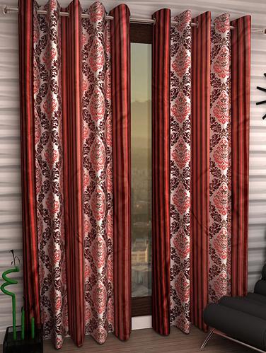 Set of 2 Polyester Long Door Curtains - 15023067 - Very Small Image - 1