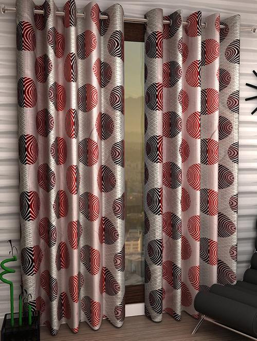Set of 2 Polyester Long Door Curtains - 15023093 - Standard Image - 1