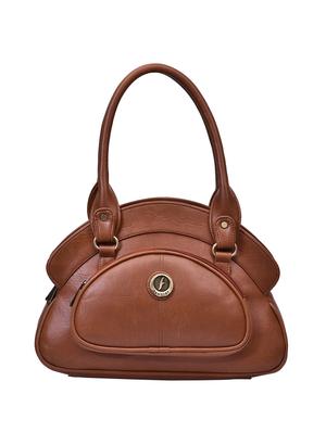 tan leatherette regular handbag - 15023436 - Standard Image - 1