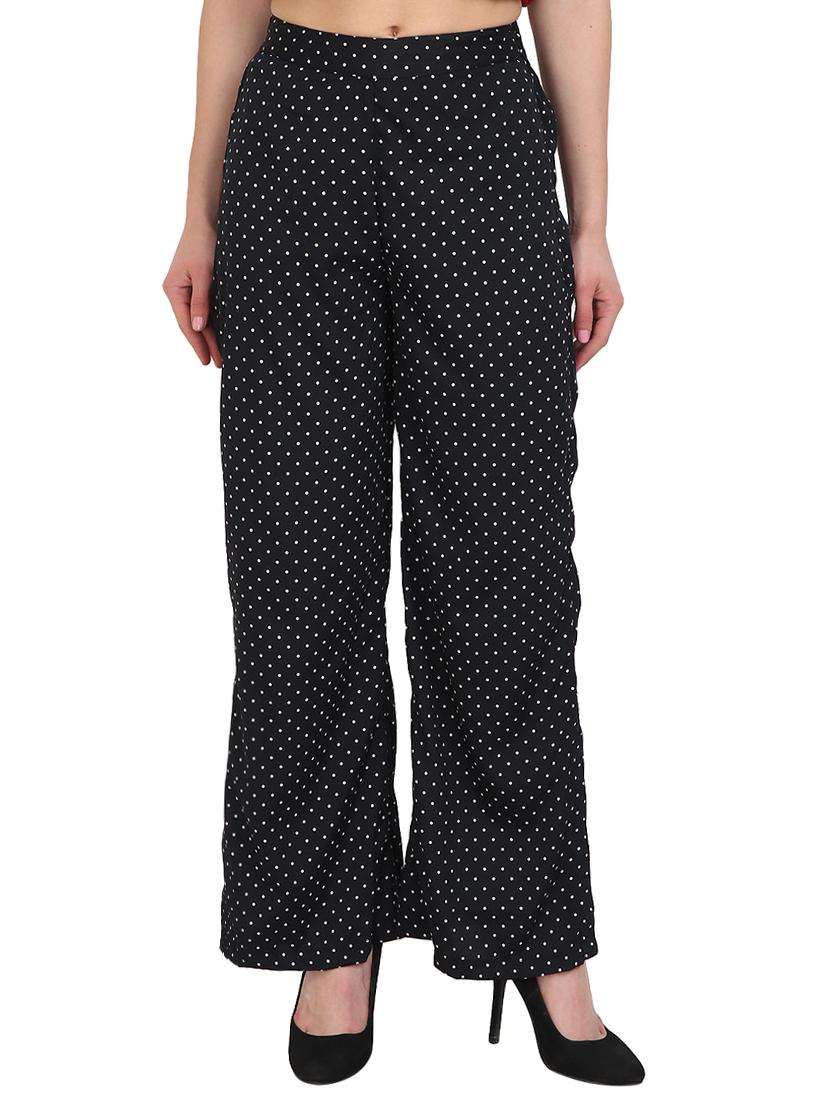 black crepe palazzos - 15023452 - Zoom Image - 1