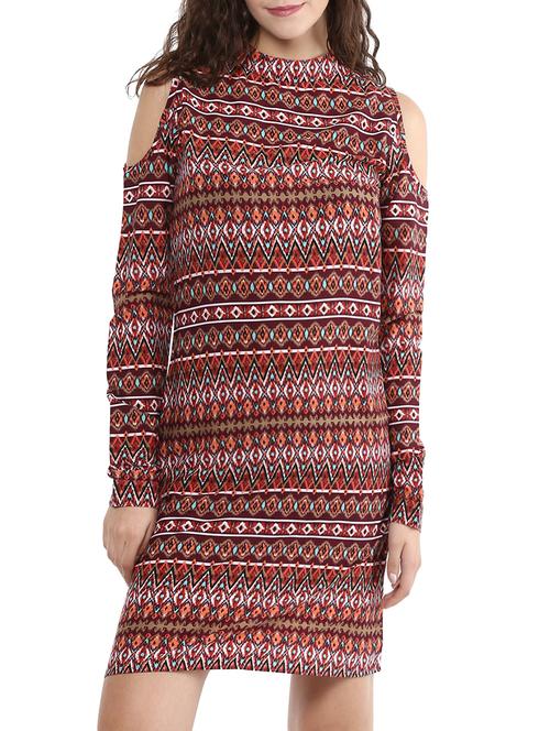 cold shoulder sheath dress - 15023591 - Standard Image - 1