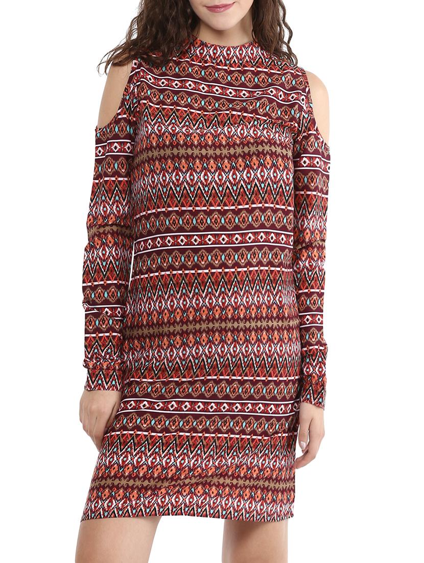 cold shoulder sheath dress - 15023591 - Zoom Image - 1