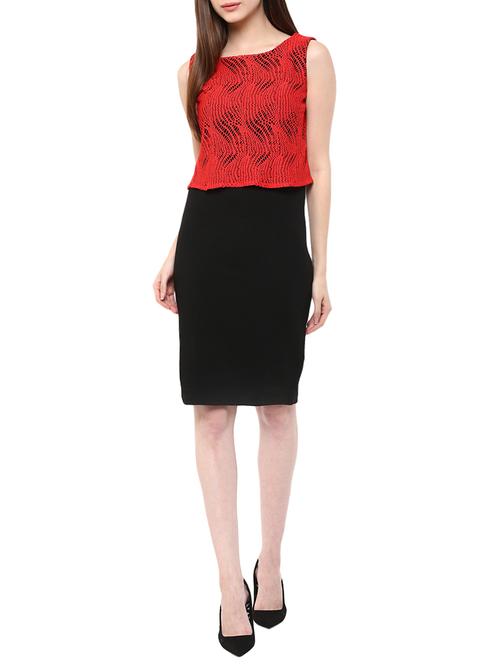black laced layered dress - 15023596 - Standard Image - 1