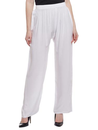 solid white rayon palazzo - 15023637 - Very Small Image - 1