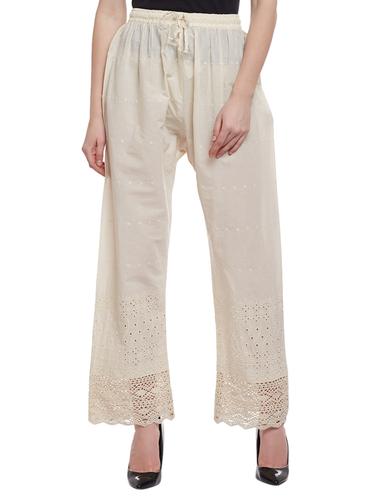 solid beige cotton palazzo - 15023638 - Very Small Image - 1