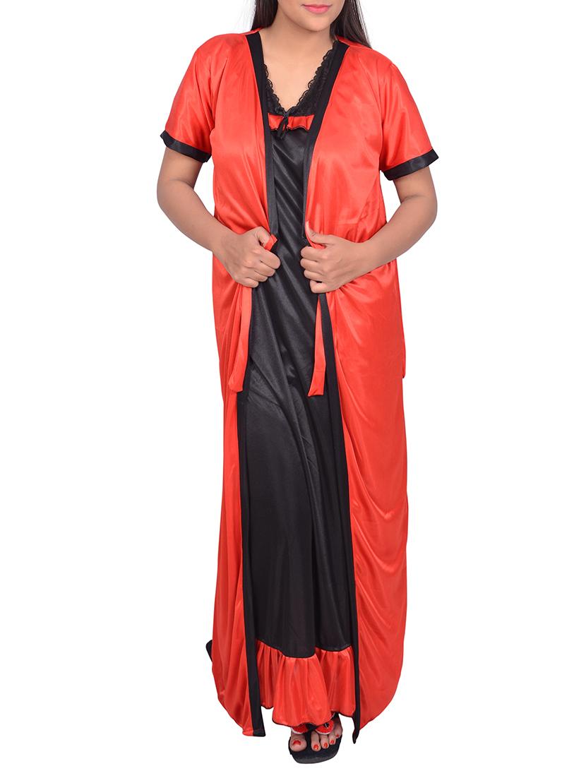 multi colored robe and nighty set - 15023785 - Zoom Image - 1