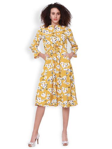 yellow floral blouson dress - 15023944 - Very Small Image - 1