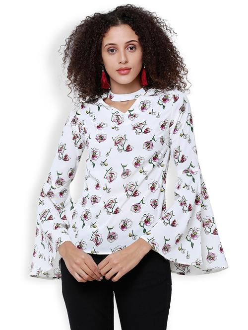 white printed top - 15023979 - Very Small Image - 1